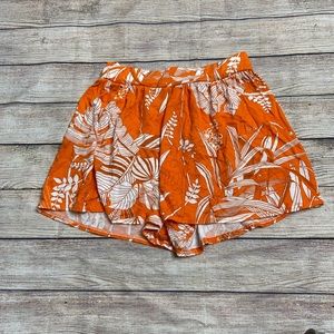 Palm Print Shorts